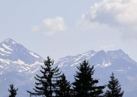 Le panorama exceptionnel depuis la Ferme du Chozal à Hauteluce